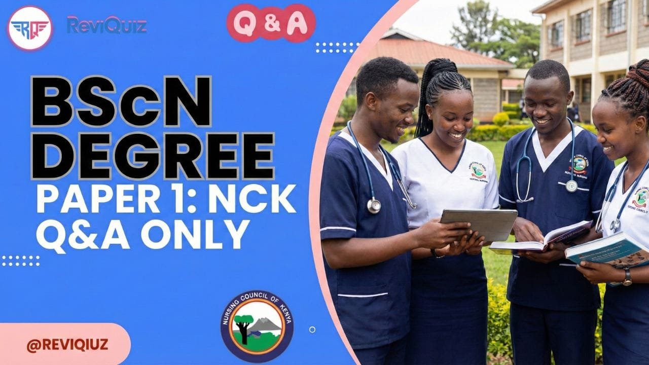 BScN Degree Paper 1: NCK Revision Questions & Answers with Rationales